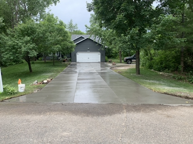 Concrete driveway