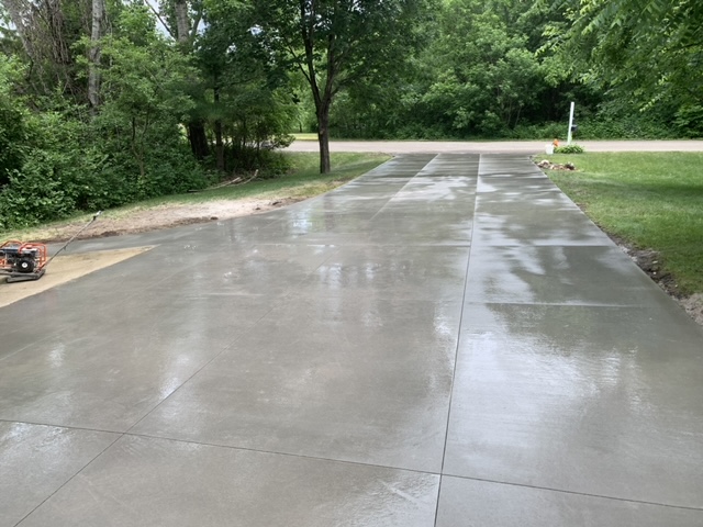 Concrete driveway